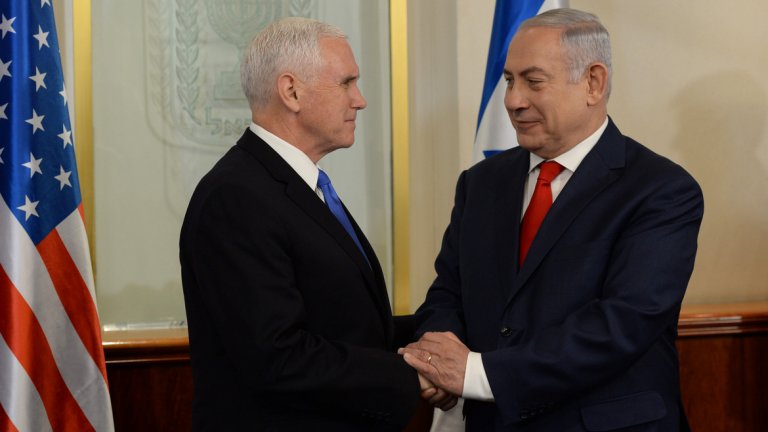 Майк Пенс се зарече пред израелските депутати да не допусне Иран да се сдобие с ядрено оръжие