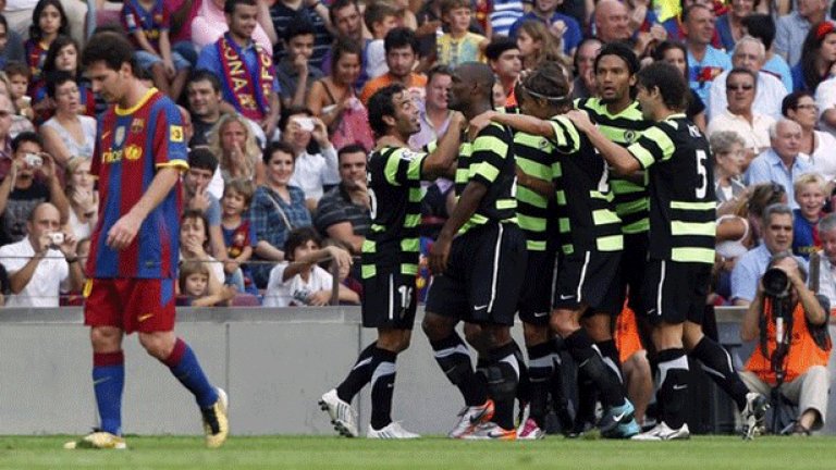 "Ноу Камп" видя радостния Еркулес и тъжните играчи на Барселона