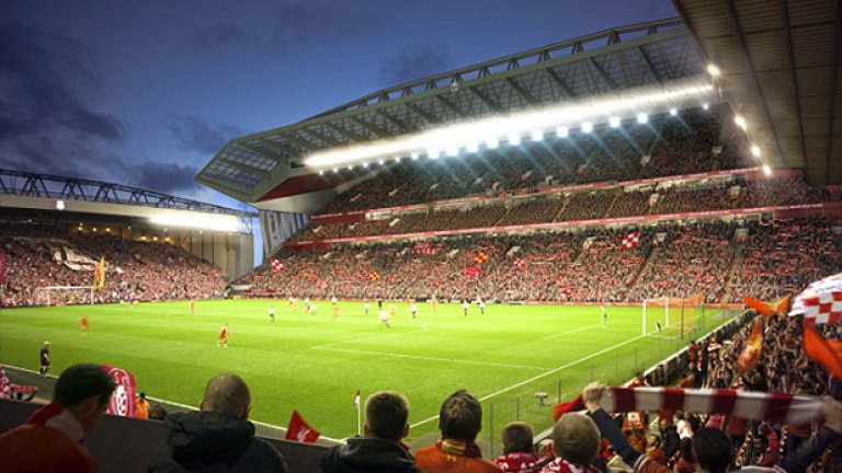 На по-късен етап ще се увеличи и трибуната "Anfield Road" с още 4800 седалки