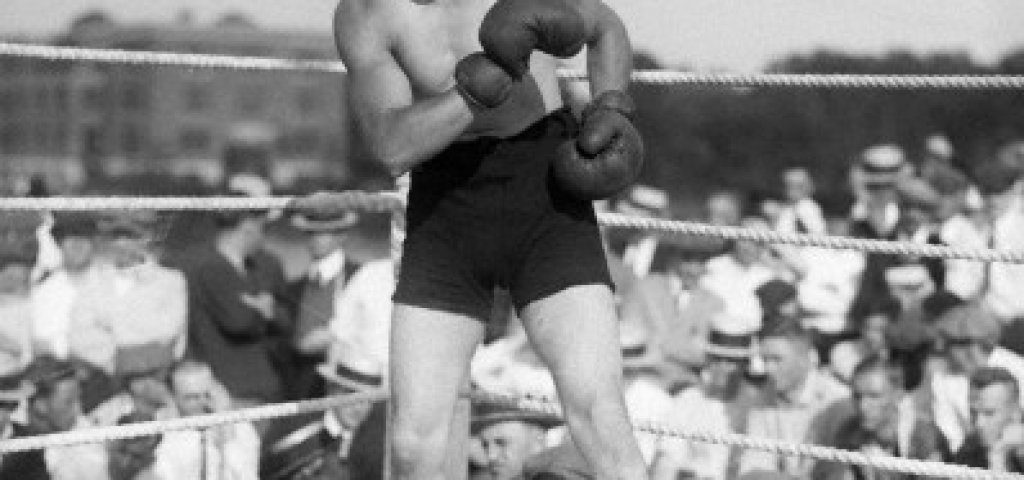 Harry Greb Standing In The Ring In Fightpose