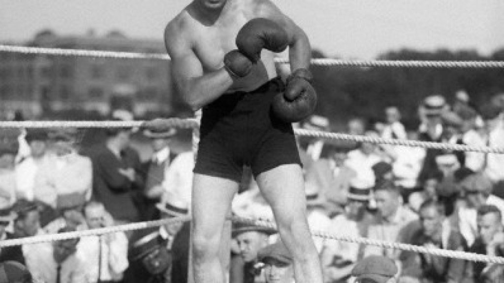Harry Greb Standing In The Ring In Fightpose