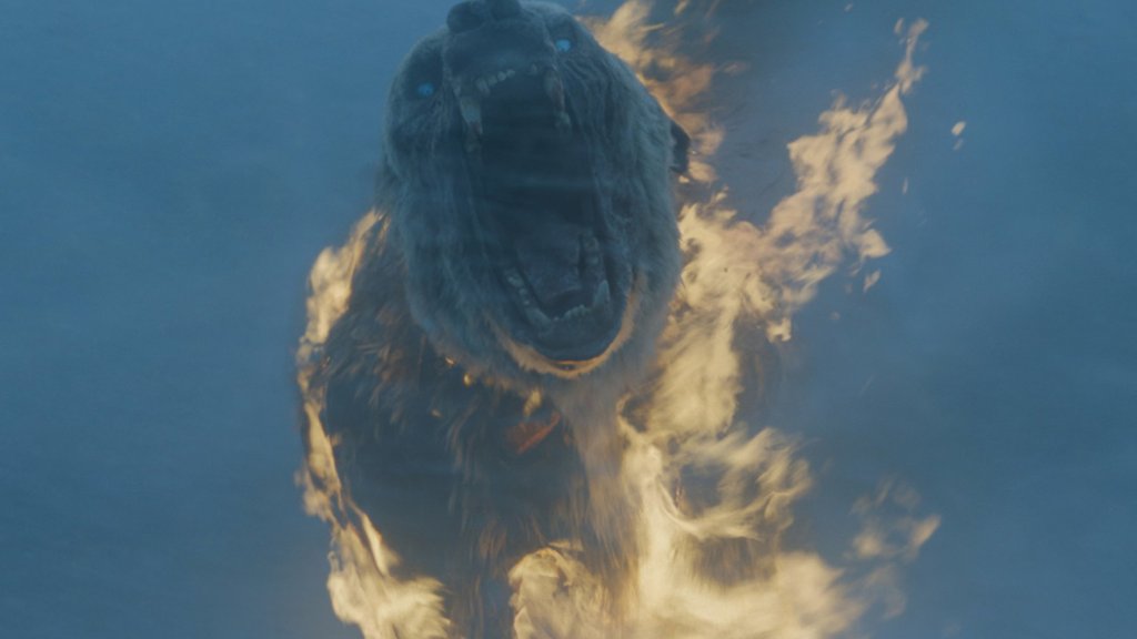 Чудовищата в \"Game of Thrones\" винаги са били на ниво, но тази мечка-зомби, която посрещна \"the suicide squad\" на Джон Сноу в епизода \"Beyond the wall\" наистина беше мега звяр