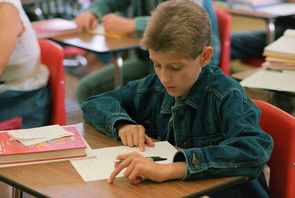 Ryan White Attending Math Class