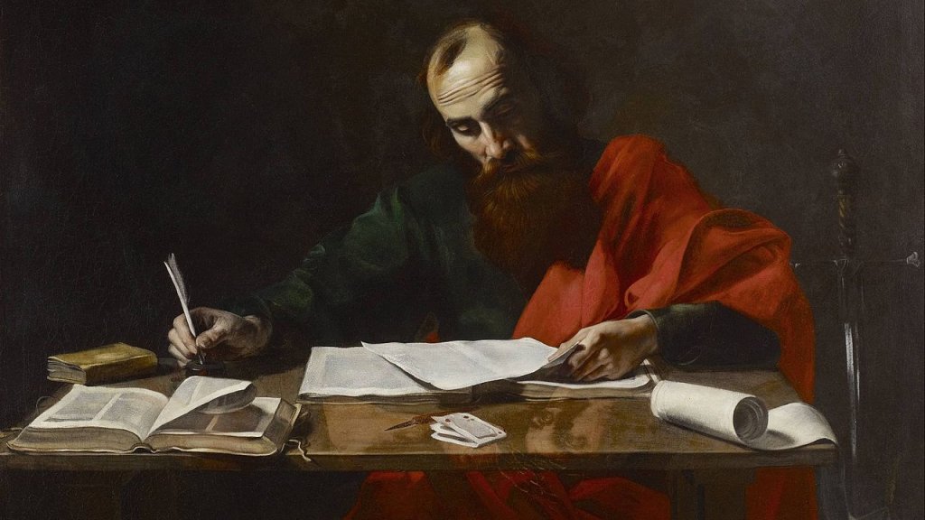 Probably_Valentin_de_Boulogne_-_Saint_Paul_Writing_His_Epistles_-_Google_Art_Project