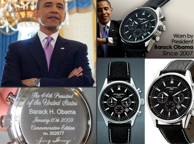 Върху китката на Обама - Jorg Gray 6500 JG, снимка: blog.watchkart.com