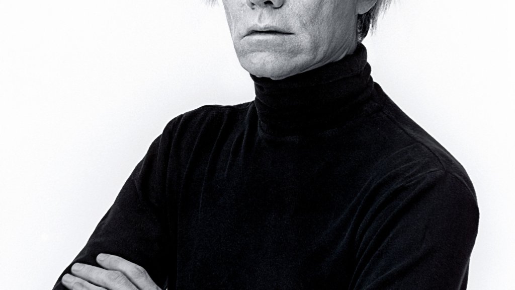 Andy Warhol, artist, portrait, himself, white background