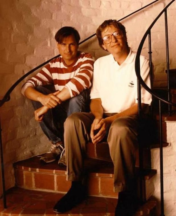 Стив Джобс и Бил Гейтс като съвсем млади
