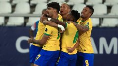 С човек по-малко и неочакван герой, Бразилия се добра до полуфинал (видео)