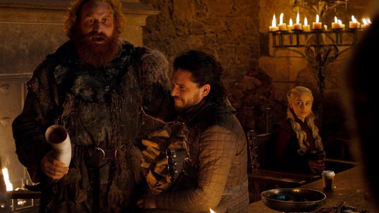 Чашата се появява в сцена в първата половина на епизод 4 от сезон 8 на Game of Thrones