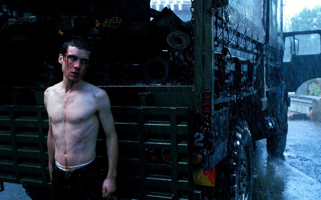 "28 Days Later..." 
2002 
4 седмици след като мистериозен, нелечим вирус плъзва из цяла Великобритания, шепа оцелели се опитва да намерят убежище. 
