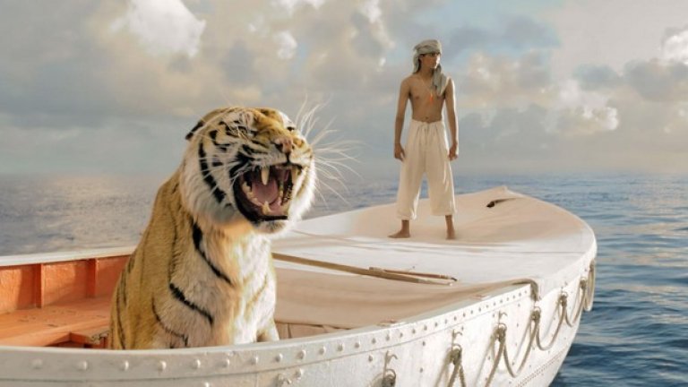 Life of Pi - Животът на Пи
Този визуален шедьовър от носителя на награда "Оскар" Анг Лий е създаден по едноименния бестселър на Ян Мартел, разказващ за приключенията на Пи Пател - син на собственик на малък зоопарк. Откъм аудио-визуалната презентация филмът е пиршество, което доказва, че в правилните ръце компютърните ефекти и 3D презентацията могат да бъдат инструмент с голяма повествователна, емоционална и естетическа сила.