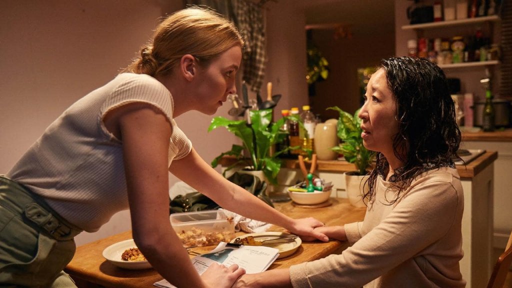 Най-добра актриса в драматичен сериал:
Сандра О, \"Killing Eve\"