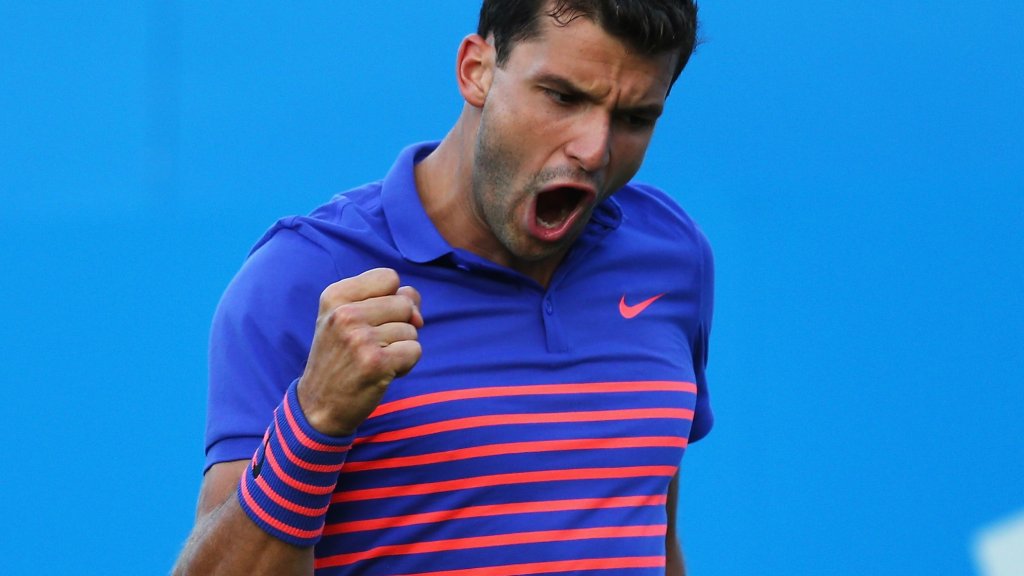 during day one of the Aegon Championships at Queen's Club on June 15, 2015 in London, England.