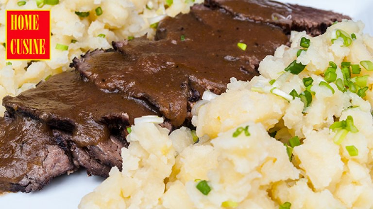 Телешко със зеленчуци в божоле нуво