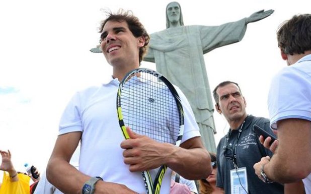 В събота Надал посети статуята на Христос Спасителя - един от символите на Рио.