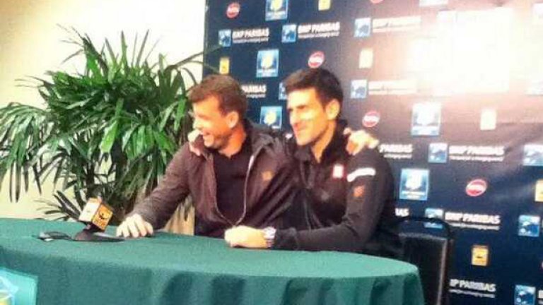 "Ето го Григор, най-красивият в тениса", бъзика се с българина на пресконференция. Шоуто на Ноле е запазена марка в тениса.