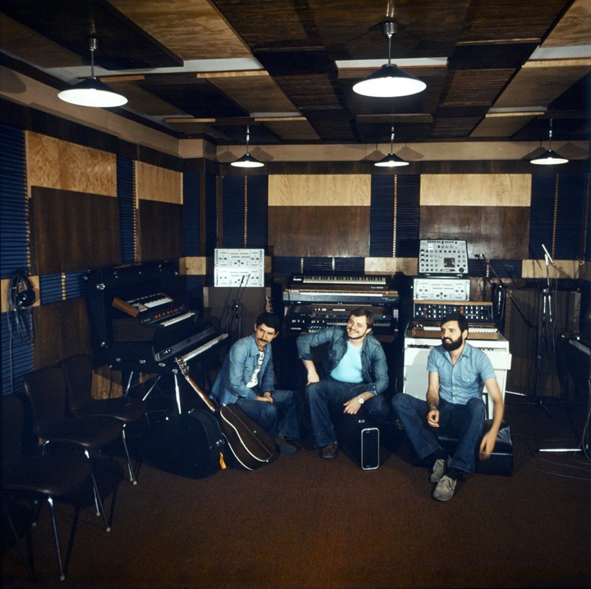 Група ФСБ през 1976 г., по време на записи в студиото на "Балкантон".
