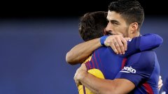 Суарес и Меси избухнаха накрая и спасиха Барселона в един мач, който изглеждаше загубен