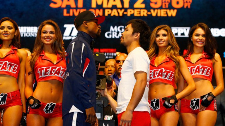 11 500 видяха наживо в залата в Лас Вегас тегленето на Флойд и Мани. Истерията надминава всякакви граници, след като, както отбеляза CNN, хората са готови да дадат 10 долара, за да видят за пет минути двама мъже по къси гащета. Къде са те във вечната десетка?