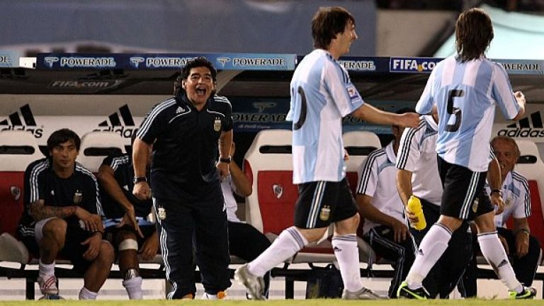 И като треньор на Аржентина по време на световното през 2010 г.