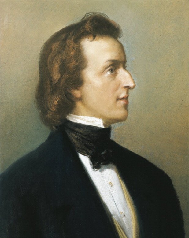 Полша, 19 век. Портрет на композитора и пианист Фредерик Франсоа Шопен (1810 - 1849)