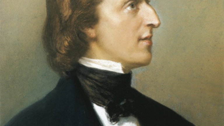 Полша, 19 век. Портрет на композитора и пианист Фредерик Франсоа Шопен (1810 - 1849)