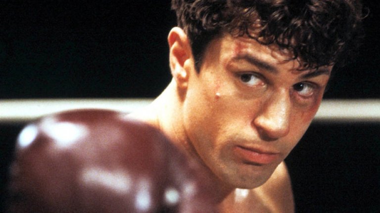 3. Raging Bull/Разяреният бик - 1980
Биографичният филм за американския боксьор Джейк Ламота с участието на Робърт Де Ниро и Джо Пеши се разпространява от киностудията Юнайтед Артистс, които първоначално не са съгласни да финансират проекта. Появяват се опасения, че Асоциацията на американското кино ще го класифицира като филм от категория "Х" поради голямото количество псувни, ругатни и насилие. 
Мартин Скорсезе и Робърт Де Ниро обаче преработват сценария и продължават работата. В последствие Де Ниро печели "Оскар" за най-добра главна мъжка роля -  единственият му в тази категория.