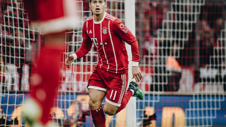 Хамес се разписа и подаде за още един гол при разгрома с 6:0 над Дортмунд през уикенда