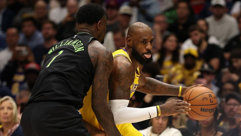 Дончич и ЛеБрон изведоха Лейкърс до успех над Пеликанс (видео)