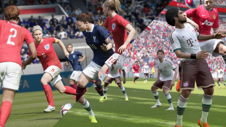 Pro Evolution Soccer (PES) и FIFA
Големите конкуренти в сферата на виртуалния футбол продължават бавно и полека да се подобряват с всяко следващо издание, всяка следваща година. Най-вероятно първо за тях се сещате, щом се заговори за спортни видеоигри.
В годините на Playstation 2 PES беше по-добрата игра и тогава си спечели много фенове, после обаче FIFA видимо задмина конкурента си и на новата генерация конзоли все още държи лидерството. С последното си издание Pro Evolution Soccer 2016 обаче Konami очевидно са на прав път и резултатът с FIFA 16 е почти равен. 
Понастоящем и двете игри са страхотни и коя ще предпочетете опира до личен вкус, затова най-добре да ги изпробвате и двете. Трябва обаче да се признае, че като теглим чертата - при целия си прогрес в последните години, и PES и FIFA все още имат доста кусури в игралните механики и в някои аспекти все още са доста далеч от футбола.
