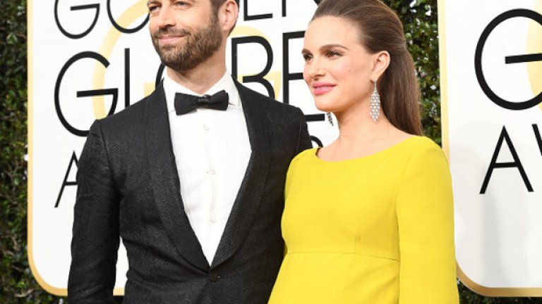 Натали и Бенжамен се ожениха през 2012 г. Една от последните й появи преди раждането на Амалия беше на Златните глобуси през януари.