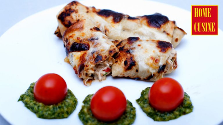 Палачинки с пиле и гъби