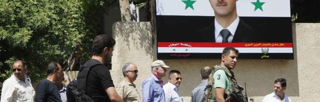 Sellstrom, head of U.N. chemical weapons investigation team, arrives at Yousef al-Azma military hospital in Damascus