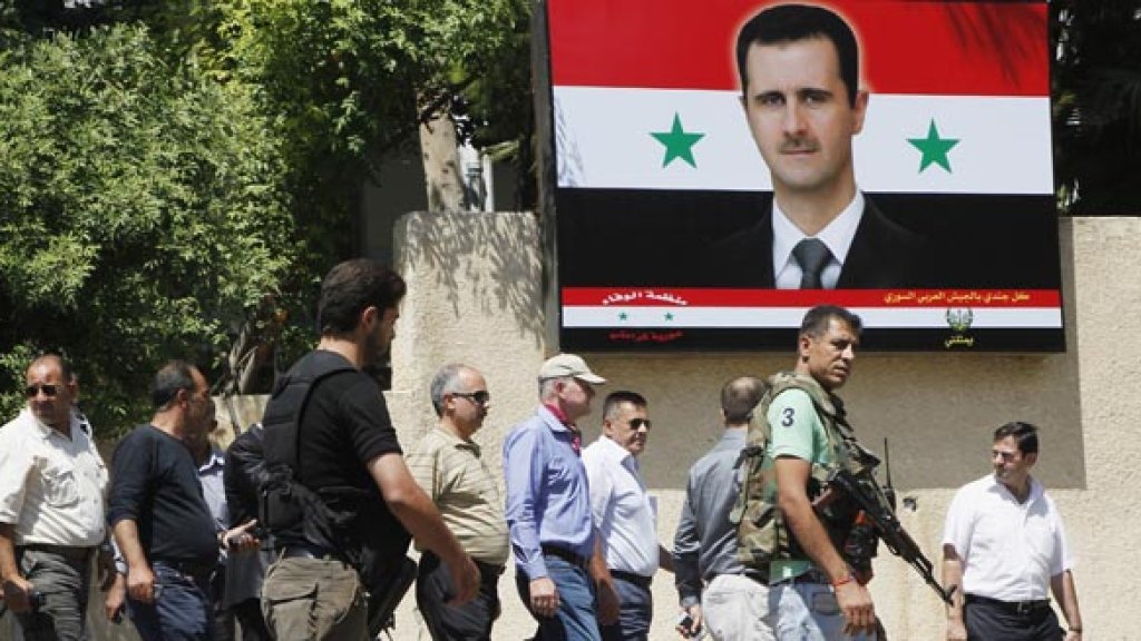 Sellstrom, head of U.N. chemical weapons investigation team, arrives at Yousef al-Azma military hospital in Damascus