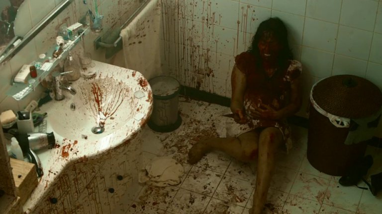 Inside (2007) 
За привикналите на какво ли не хорър маниаци има и такива филми. Френският Inside е един истински кошмар в такива мащаби, каквито рядко могат да се видят на екран. Историята започва със смъртта на съпруга на бременната Сара и прераства в касапница, когато тя бива нападната в дома си от мистериозна жена, опитваща се буквално да отмъкне бебето от утробата й и избиваща всички по пътя си.
 
Преобладаващата част от филма е травмиращо кървава игра на котка и мишка между двете жени в малкия апартамент, а зад екстремното насилие прозират теми за оцеляването, майчинския инстинкт и жаждата за мъст.