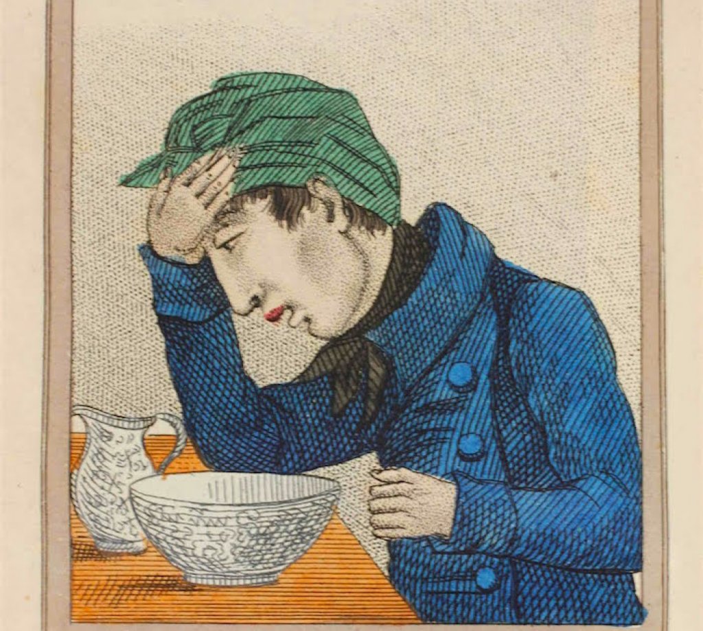 \"Гладен е и иска да яде, но никоя храна не се задържа в стомаха му.\" 