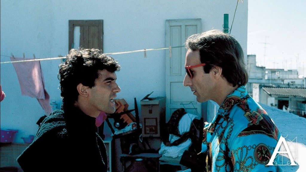 Law of Desire (1987) 
Тематична интерпретация на една хомосексуална връзка. Връзка или по-скоро любовен триъгълник. 
