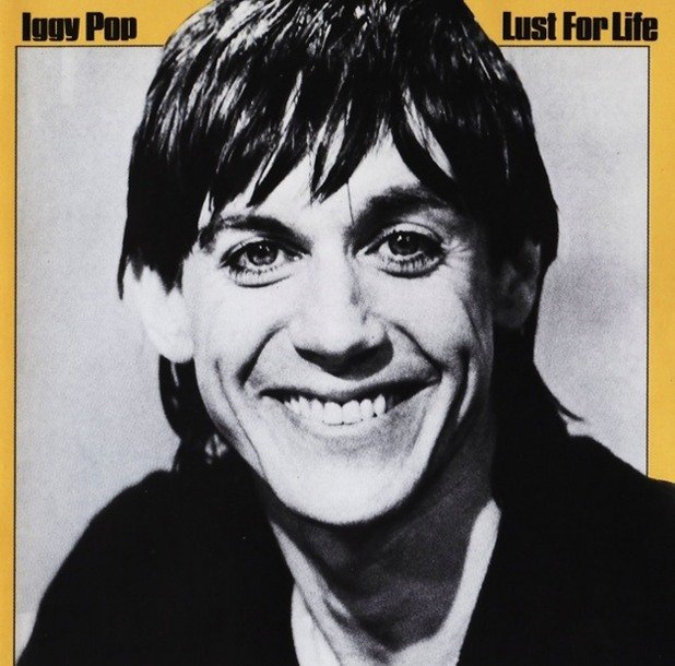 Iggy Pop – Lust for Life (1977)

Фотографът Андрю Кент показва един различен Иги Поп. В предишните си албуми той изглежда нагъл, гол и нацупен.