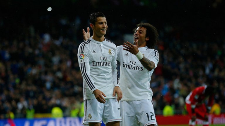 Кристиано Роналдо и Марсело
Тук е ясно. Марсело е готов да умре за Роналдо.