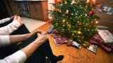 Christmas presents under Christmas tree