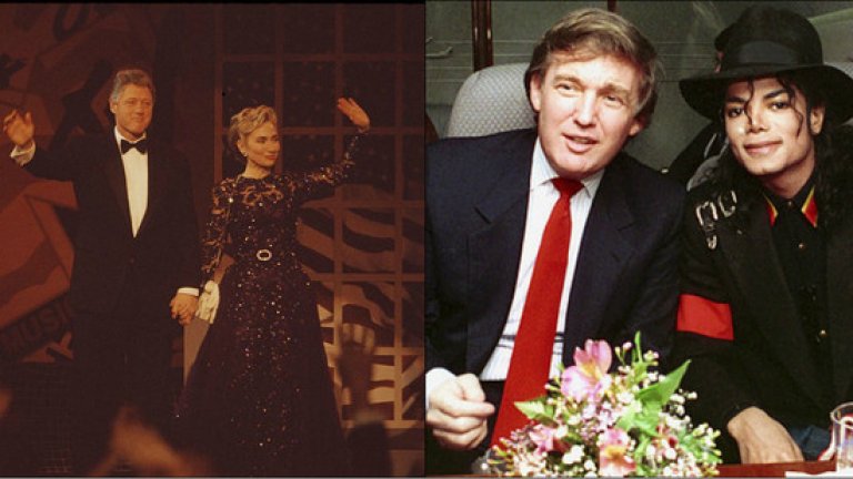 1990

През 1990-та Хилъри вече е номинирана сред 100-те най-влиятелни адвокати в Америка. Досега тя плътно е подкрепяла своя съпруг Бил Клинтън като губернатор на Арканзас. Скоро ще й се наложи да го подкрепя и като президент на САЩ, затова през 1990-та, тя усилено се готви за поста Първа дама. През това време Тръмп е много могъщ магнат и въплъщение на „американската мечта“ за много предприемачи.
