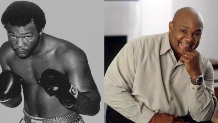 8. Джордж Форман
Роденият през 1949 г. Форман е американски двукратен световен шампион по бокс в свръхтежка категория. Той е най-възрастният човек, печелил титлата (на 45, когато нокаутира 26-годишния Майкъл Мурър в десетия рунд). Обявен е за един от 25-те най-велики боксьори на всички времена. Наричан още "Големия Джордж", сега той е посветен в духовния сан пастор и притежава своя собствена църква.
По време на кариерата си той спечели 76 мача и губи само 5. Тогава тежи 98 кг, а сега - 118.