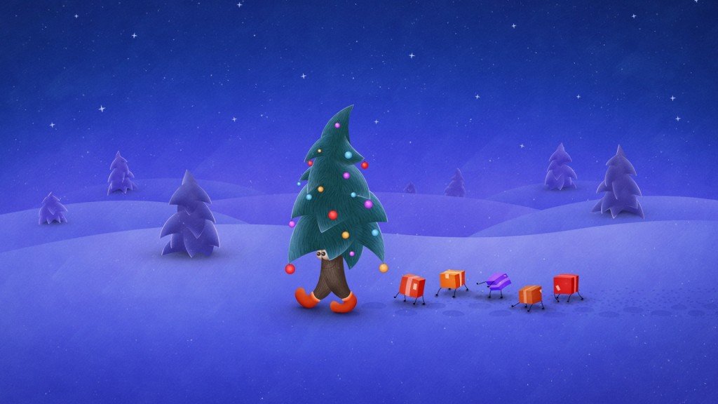 Funny Christmas Tree Background