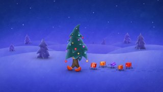 Funny Christmas Tree Background