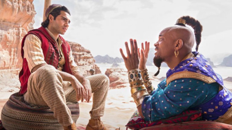 "Aladdin" / "Аладин" 
Това е вторият от серията мегапроекти на "Дисни" през 2019 г., които ще превърнат класически анимационни истории в зрелищни игрални приказки. Режисьорът Гай Ричи ще модернизира едно от любимите заглавия от 90-те години с кастинг, в който влизат Мена Масуд, Наоми Скот, Маруан Кензари и Уил Смит в ролята на леко странния син дух от лампата. Какво се е получило от този интригуващ експеримент - ще видим на 24 май.