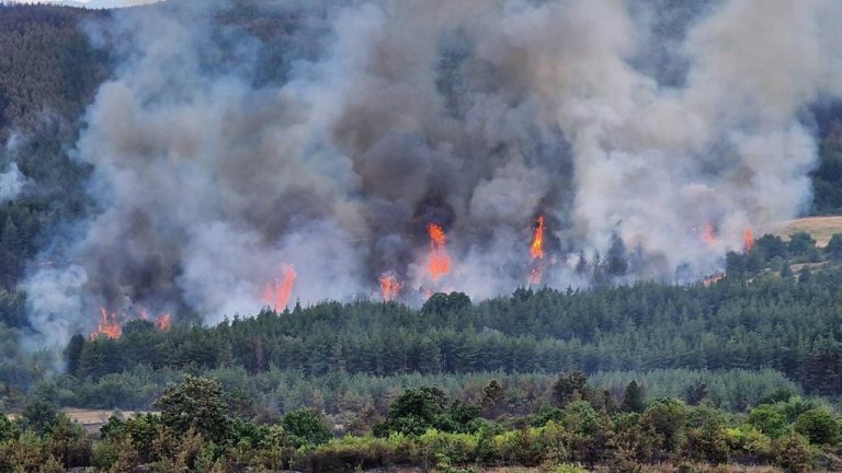 Пожарите в Хасковска област и край панагюрското село Елшица все