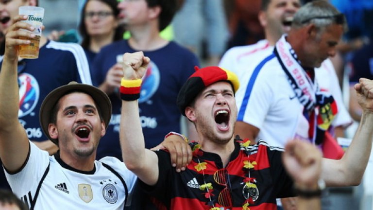Германците бяха готови да празнуват.