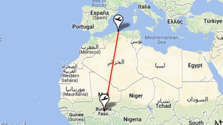 Пътническият самолет на компанията "Ер Алжери" със 116 души на борда е изчезнал от радарите, докато изпълнява нощен полет от столицата на Буркина Фасо - Уагадугу към Алжир.

