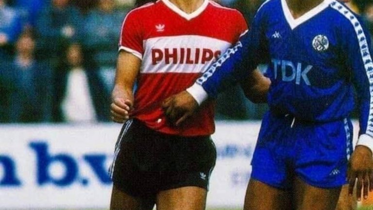 Рууд Гулит и Франк Рийкард в екипите на ПСВ и Аякс