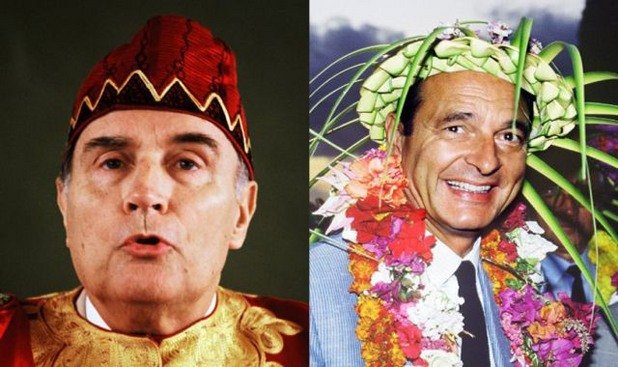 Старите френски президенти не отстъпват по смели фотосесии на останалите световни лидери: Франсоа Митеран и Жак Ширак - такива, каквито рядко си позволяват да изглеждат